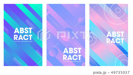 Set of colorful covers with wavy abstract BG Set of colorful covers with wavy abstract BG 49735037