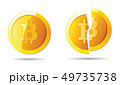 Bitcoin and broken bitcoin yellow cryptocurrency 49735738