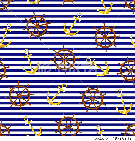 Nautical style seamless pattern. 49736348