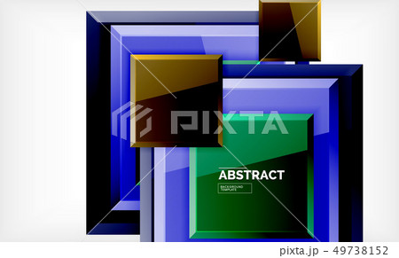 Geometric abstract background, modern square 49738152