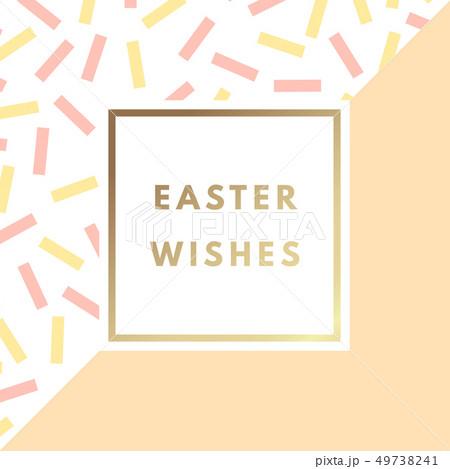 Easter Wishes greeting card with minimal design background Easter Wishes greeting card with minimal design background 49738241