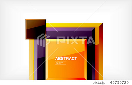 Square geometrical background 49739729