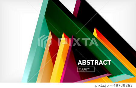 Tech futuristic geometric 3d shapes, minimal 49739865