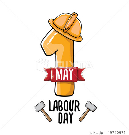 Cartoon Happy labour day vector label isolated on white. vector happy labor day background or banner Cartoon Happy labour day vector label isolated on white. vector happy labor day background or banner 49740975