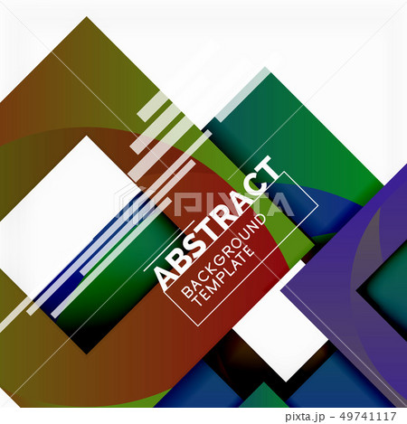 Color square composition with text. Geometric 49741117