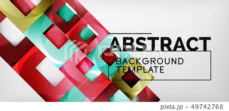 Abstract geometric background. Glossy square 49742768