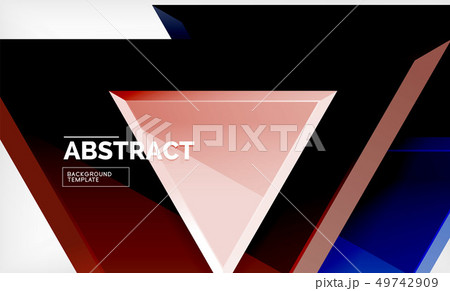 Flying triangles compostion geometric background 49742909