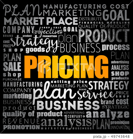 Pricing word cloud collage 49743648