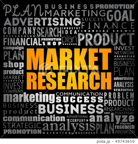 Market research word cloud collage 49743650