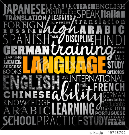 Language word cloud collage 49743792