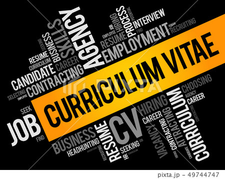 Curriculum vitae CV - word cloud Curriculum vitae CV - word cloud 49744747