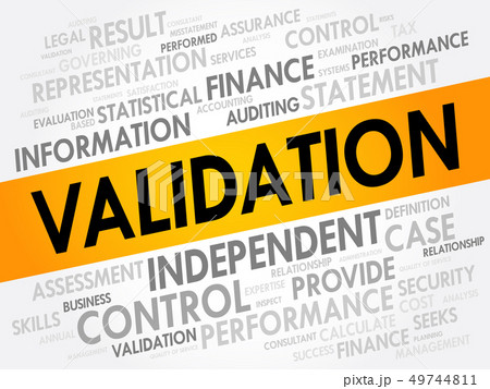 VALIDATION word cloud collageのイラスト素材 [49744811] - PIXTA