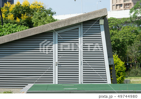 sidewalk by street wall & door 49744980