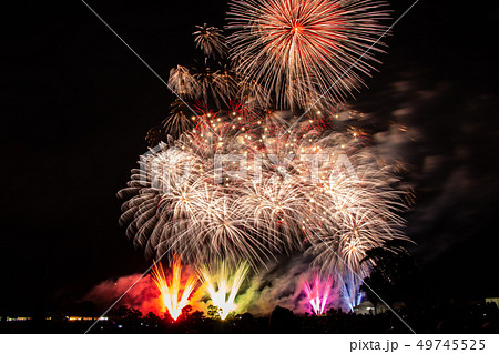 花火大会 八代全国花火競技大会の写真素材