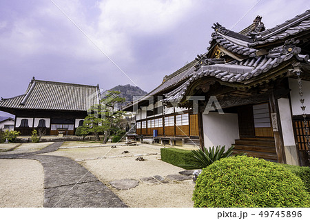 岡山県高梁市　紺屋川美観地区　頼久寺　本堂と薬師堂 49745896