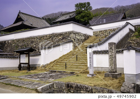 岡山県高梁市　紺屋川美観地区　頼久寺　山門 49745902