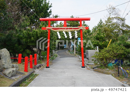 静岡県富士市 鈴川の富士塚の鳥居 静岡県富士市 鈴川の富士塚の鳥居 49747421