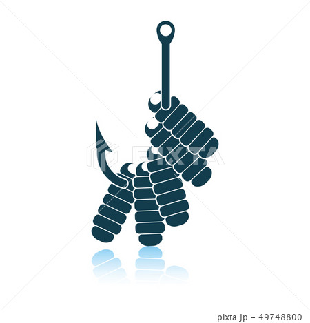 Icon of worm on hook 49748800