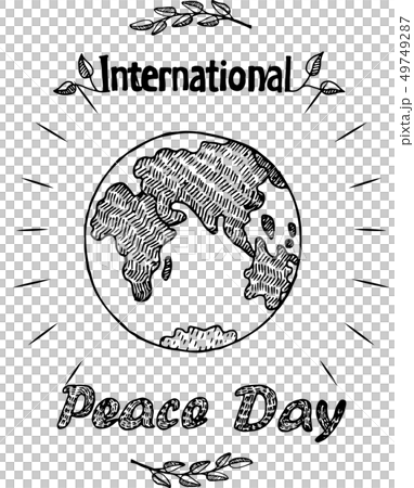 Peace Day International Holiday Poster with Earth 49749287