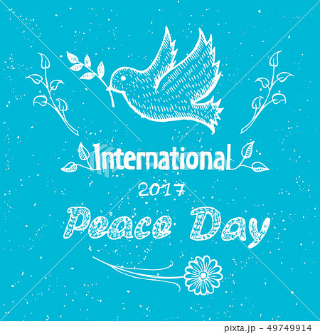 International Peace Day Poster with Dove Flying International Peace Day Poster with Dove Flying 49749914