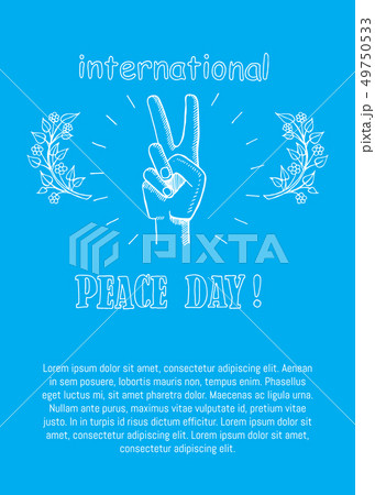 Peace Day Poster on 21 September 2017 Vector Text 49750533