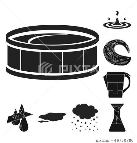 Isolated object of water and drop sign. Set of water and splash stock symbol for web. Isolated object of water and drop sign. Set of water and splash stock symbol for web. 49750786