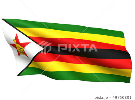 ジンバブエ 国旗 比率1 2のイラスト素材