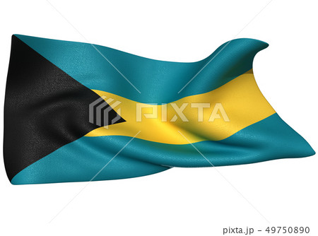 バハマ 国旗　比率1:2 49750890