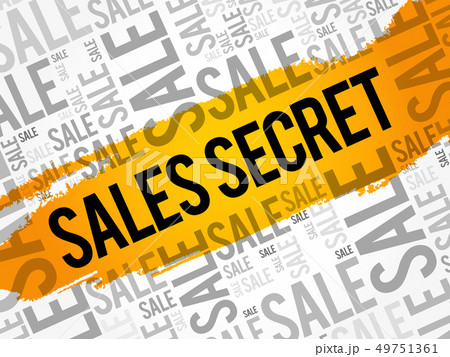 Sales Secret word cloud collage 49751361