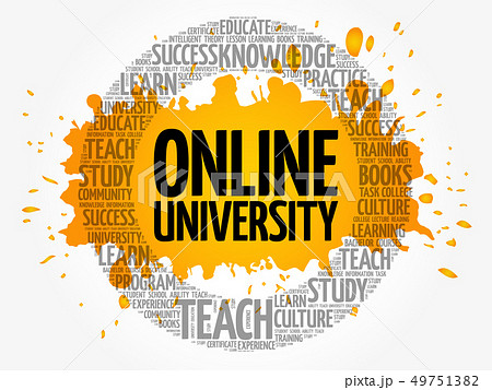 Online University word cloud collage 49751382