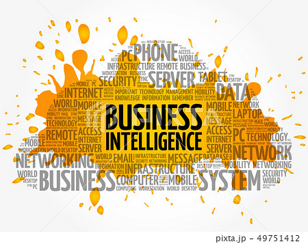 Business intelligence word cloud collage 49751412
