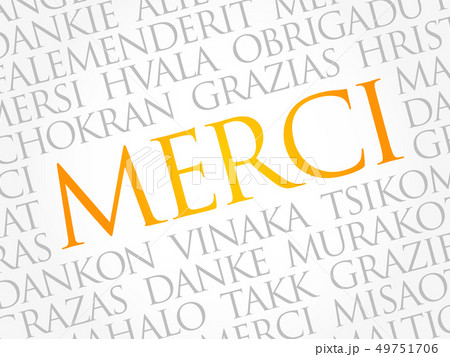 Merci (Thank You in French) word cloud Merci (Thank You in French) word cloud 49751706