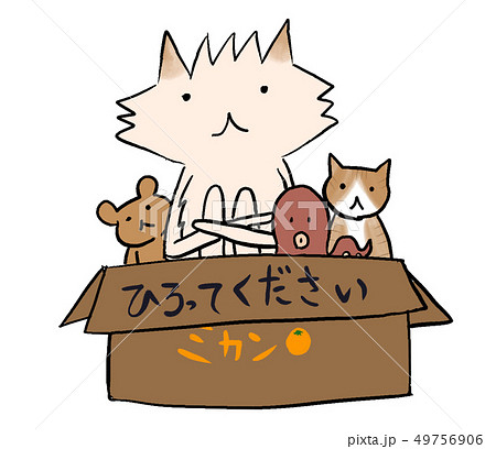 捨て猫 捨て犬 捨て蛸 捨てぬいぐるみのイラスト素材 49756906 Pixta