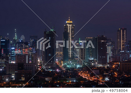 フィリピン・マニラ BGC 都市風景 夜景 フィリピン・マニラ BGC 都市風景 夜景 49758004