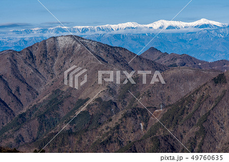 三つ峠山からの眺望（南アルプス・節刀ヶ岳・釈迦ヶ岳） 49760635