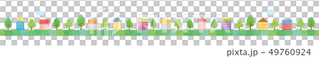 Line material-landscape with a cute house, summer Line material-landscape with a cute house, summer 49760924