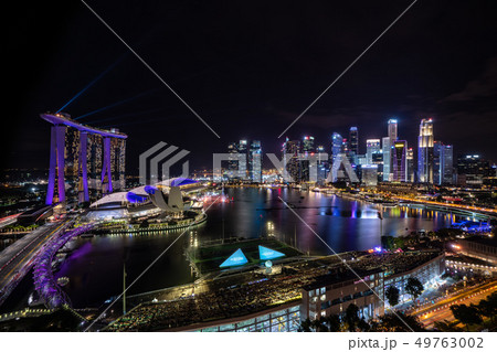 シンガポール・マリーナベイの夜景 シンガポール・マリーナベイの夜景 49763002