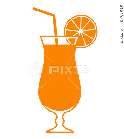 オレンジジュース トロピカルジュース アイコンのイラスト素材