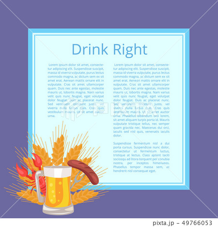 Drink Right Poster Depicting Food and Beverage Drink Right Poster Depicting Food and Beverage 49766053