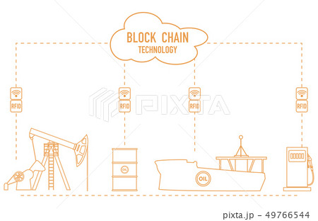 Blockchain RFID technology. Oil industry. 49766544
