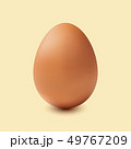 Brown egg on a beige background 49767209