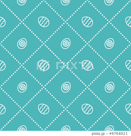 Seamless pattern with decorated eggs 49768021