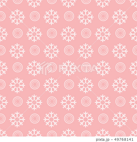 Winter seamless pattern with  snowflakes, circles 49768141