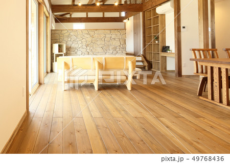 ペット同居型デザイナーズ住宅のお洒落なリビング ペット同居型デザイナーズ住宅のお洒落なリビング 49768436