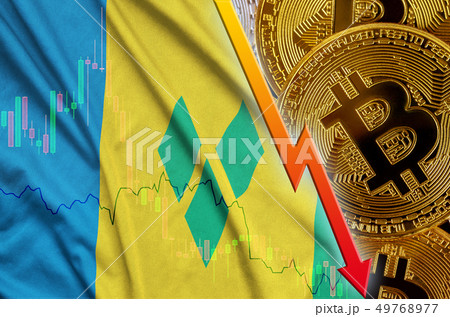 Saint Vincent and the Grenadines flag and Saint Vincent and the Grenadines flag and 49768977