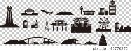 沖縄を連想するシンプルピクト 沖縄を連想するシンプルピクト 49770272