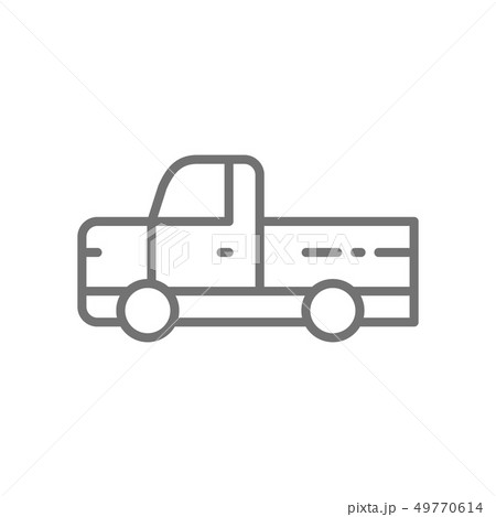 Pickup Truck Pick Up Car Vehicle Line Icon のイラスト素材