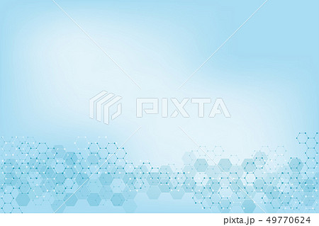 Abstract background of science and innovation technology. Technical background with hexagons pattern 49770624