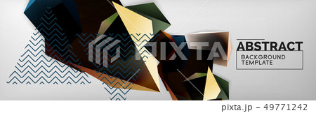 Dark color geometric abstract background, 3d 49771242