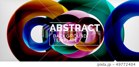 Flying circles geometric abstract background Flying circles geometric abstract background 49772404